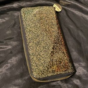 Black and Gold glitter clutch